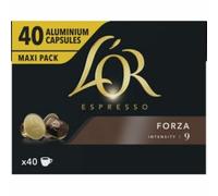 L'Or - Capsule Caffè Espresso Forza - 400 Capsule In Alluminio - Intensità 9-10 Confezioni da 40 - Compatibili Con Macchine Nespresso®* original