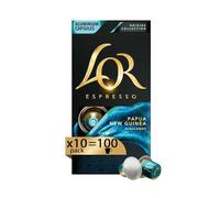 L'Or - Capsule Caffè Espresso Papua Nuova Guinea, Highlands - 100 Capsule in Alluminio - 10 Confezioni da 10 - Intensità 7 - Compatibili con Macchine Nespresso®* original