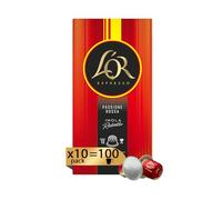 L'OR - Caffè Espresso Passione Rossa Imola - 100 Capsule in Alluminio - Intensità 12 - Compatibili con Macchine Nespresso®* original - 10 Confezioni da 10 Capsule