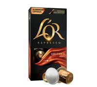 50 Cialde Capsule alluminio Caffe L'OR Compatibile Nespresso Miscela Colombia