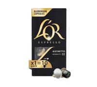 L'Or - Capsule Caffè Espresso Ristretto - Compatibili con Macchine Nespresso®* original - 10 Capsule in Alluminio - Intensità 11