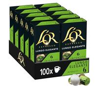 L'OR Capsule di caffè Lungo Elegante, 100 capsule compatibili Nespresso®*, confezione da 10 pezzi, 10 x 10 bevande