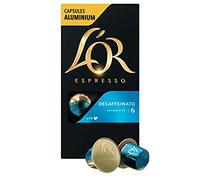L'Or Espresso Café Decaffeinato Intensity 6-50 Capsule Alluminio Compatibili Nespresso (10 Capsule)