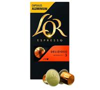 L'Or Espresso Café Delizioso - Intensità 5-10 Capsule in Alluminio Compatibile con Macchine Nespresso