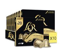 L'Or Espresso Caffè - 200 capsule in oro assoluto intensità 9 - compatibili Nespresso®* (confezione da 10 x 20)