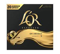 L'Or Espresso Caffè Oro Assoluto - Intensità 9 - 20 Capsule in Alluminio Compatibili con Macchine Nespresso