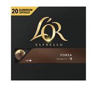 L'OR Espresso Coffee Forza Intensity 9 - Capsule Caffè Compatibili Nespresso* in Alluminio - 5 Confezioni da 20 Capsule (100 Bevande)