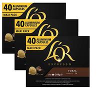 L'OR Espresso Coffee Forza Intensity 9 - Capsule di caffè compatibili Nespresso®* in alluminio -3 confezioni da 40 capsule (120 bevande)