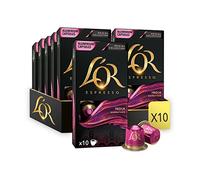 L'OR Origins India Intensity 10 cialde di caffè compatibili Nespresso (confezione da 10, totale 100 capsule di caffè)