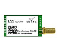 LoRa Modulo Wireless 868MHz 915MHz 30dBm EBYTE E22-900T30D UART RF Ricetrasmettitore Ricetrasmettitore Ricevitore 10 km Lungo Raggio Basso Consumo energetico Piccolo