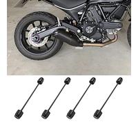 Lorababer Accessori moto POM e alluminio Assale posteriore Ruota Forcella Slider Tappo paratelaio Protezione anti-crash Protezione anticaduta per Scrambler 400 800 1100 Tutto l'anno (Titanio)