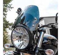 Lorababer Parabrezza a doppia bolla per moto Parabrezza Schermo Visiera Visiera Compatibile con T-riumph Street Twin 900 2019 2020 2021 2022 Protezione per zanzariera Pare-brise (Fumo)