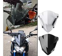 Lorababer Parabrezza per moto Parabrezza Deflettore Protezione per zanzariera con staffa di montaggio Compatibile con MT09 MT 09 MT-09 2014 2015 2016 (Nero Fumo)
