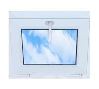 LORAC | Finestra in PVC bianca, 600x500 mm, finestra standard con vetro doppio, a risparmio energetico, finestra per cantina con certificazione CE, ideale per ambienti domestici e cantine