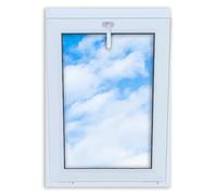 LORAC | Finestra in PVC bianca, 700x1000 mm, finestra standard con vetro doppio, a risparmio energetico, finestra per cantina con certificazione CE, ideale per ambienti domestici e cantine