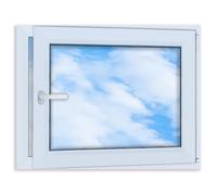 LORAC | Finestra in PVC bianca, 900x700mm, DIN Destra, inclinabile e apribile, doppio vetro, a risparmio energetico - Finestra con certificato CE per cantina e appartamento