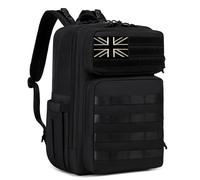 LORADI Borsa fasciatoio per papà con tasche isolate, clip per carrozzina e custodia per bagagli, da viaggio, grande borsa tattica per pannolini da uomo, Nero-Regno Unito, L, Tattico