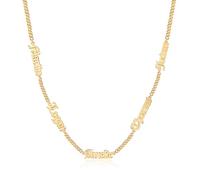 lorajewel Collane Personalizzate per Uomo con 1-5 Nome Argento Oro Nero Collana Gioielli Regalo per Uomini Papà Nonno Mariti Amici (Oro-5 Nome)