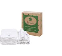 Lorandos 25 salviette riutilizzabili per neonati (15 x 15 cm) in spugna di cotone, lavabili, panni in morbida flanella per bambini, adatti per mani e viso