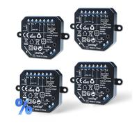LoraTap Controllo Wi-Fi per tapparelle e persiane motorizzate, posizionamento 0-100%, controllo vocale con Alexa, 2,4 GHz, 2,4 GHz, confezione da 4, 300 W
