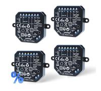 LoraTap controllo Wi-Fi per tapparelle & veneziane motorizzate - posizionamento 0-100%, controllo vocale con Alexa, compatibile con interruttore a 2 pulsanti, confezione da 4, 2,4 GHz, 300 W