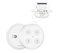 LoraTap Interruttore Luce Senza Fili, Telecomando Con Timer 10min/30min, Wireless On/Off Switch, Funziona in Parallelo Con Originale, Modulo Relè 10A per Lampada