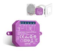 LoraTap Interruttore WiFi 5A con Misuratore di Consumo Elettrico, Smart Modulo Timer Funziona in Parallelo con Interruttore Originale, Compatibile con Alexa, Relè 1150W