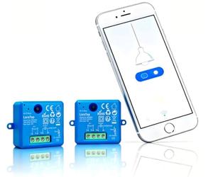 LoraTap Interruttore WiFi Mini, Ricevitore 2500W 10A, Controllo Remoto via App Smart Life, Compatibile con Alexa e Google Assistant per Controllo Vocale, per Casa Intelligente, Set di 2