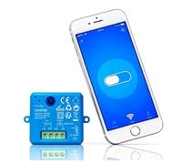LoraTap Interruttore WiFi smart, modulo di controllo remoto via cellulare, compatibile con Tuya Smart Life APP (iOS/Android universale), compatibile con Alexa, relè wireless, valori nominale 10A/2500W
