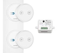 LoraTap Interruttore Wireless RF 868MHz, 2 Telecomando + 1 Ricevitore | Senza WiFi né cavi | 30 m interno / 90-120 m esterno | 10 A · 2300 W | Batteria CR2032 | Garanzia 2 anni