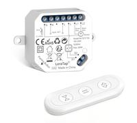 LoraTap Kit di controllo universale per tapparelle, 868 MHz, telecomando + ricevitore per tapparelle, tende da sole, montaggio facile e veloce