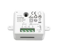 LoraTap Modulo Relè WiFi 10A con Timer, Controllo Remoto dal Cellulare, Compatibile con Alexa, Fai da te, Bianco