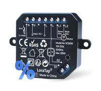 LoraTap modulo tapparella Wi-Fi, regolazione 0-100%, app Smart Life e controllo vocale Alexa, per interruttore a 2 pulsanti (levetta/momentaneo), 2,4 GHz, 47 × 48 × 16 mm, 300 W