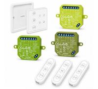 LoraTap Set di interruttori per tapparelle WiFi: supporta il controllo RF locale - Smart Life App/Alexa/Google Assistant - Funzioni tempo/scena per tapparelle / veneziane - Potenza nominale 300 W