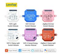 LoraTap Tuya Smart Life ZigBee WiFi Modulo interruttore della luce Dimmer App di monitoraggio dell'energia Controllo remoto Alexa Google Home Controllo vocale