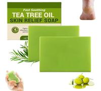 Loravey Relief Soap Bar, 2025 Nouveau savon d'huile d'arbre à thé Loravey, savons naturels pour peau saine, savons de nettoyage à base de plantes (2PCS)