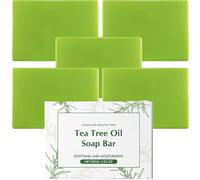 Loravey, sapone naturale per olio dell'albero del tè per viso e corpo, saponi dell'albero del tè, controllo degli odori e detergente rinfrescante quotidiano, saponi naturali per piedi e corpo. (5