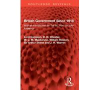 Lord Campion D. N. Chester W.J.M. Mackenzie William British Governm (Tascabile)