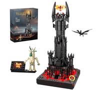 Lord Castle Architettura Set di Elementi Costitutivi - Barad Dark Tower Model Toy con LED, The King of Magic Rings Creator Idea Regalo per gli Appassionati di Cinema Adulti e Bambini dai 6 anni in su