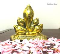 Lord Ganesh Ganpati Om Metallo Statua Indù Dio Raro Diwali Regalo Idol Puja