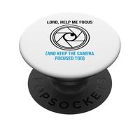 Lord Help Me Focus Operatore di telecamere Chiesa Videografo PopSockets PopGrip Adesivo