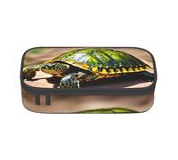 Lord Howe Island - Astuccio con stampa tartaruga marina, per ragazze e ragazzi, grande capacità, con 3 scomparti, organizer per cancelleria, per donne, uomini, adulti, scuola, ufficio, università