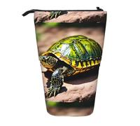 Lord Howe Island Sea Turtle Astuccio verticale retrattile per matite, penne, matite e piccoli oggetti, Nero , Taglia unica, Astuccio per trucchi