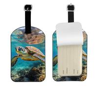 Lord Howe Island Sea Turtle Print Etichette per borsa elegante etichetta per bagagli 4,3 x 2,76 pollici essenziale accessorio da viaggio valigie