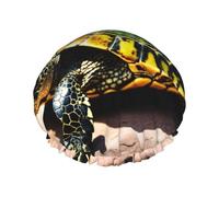 Lord Howe Island Sea Turtle Print Large Shower Cap - Cuffia elastica per capelli, doppio strato impermeabile, per donne e uomini