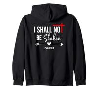 Lord I Shall Not Be Shaken Bible Verse Psalm 16:8 Christian Felpa con Cappuccio