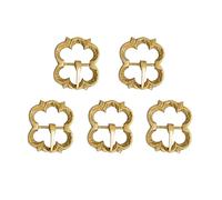 Lord of Battles Medieval Pure Solid Brass Floral Belt Buckles Set of 5 Pieces Leather Belts Functional Accessory for Historical Reenactments Outfits
