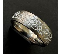 Lord Of The Anelli Rohan 1 White Inscription " , Stainless Steel Laser Engraved