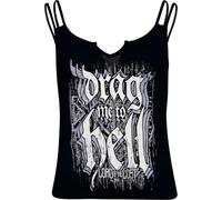Lord Of The Lost Drag Me To Hell Donna Top Nero 100% Cotone Regular