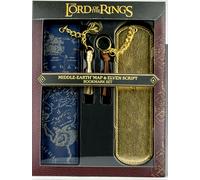 Lord of The Rings Middle-Earth Map and Elven Script Bookmark Set by The Noble Co